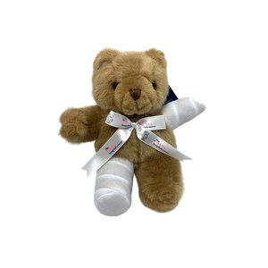 New Childrens Hospital Plush Teddy Bear Cast on Arm Leg Bandaged Bear 7.5 in Tal